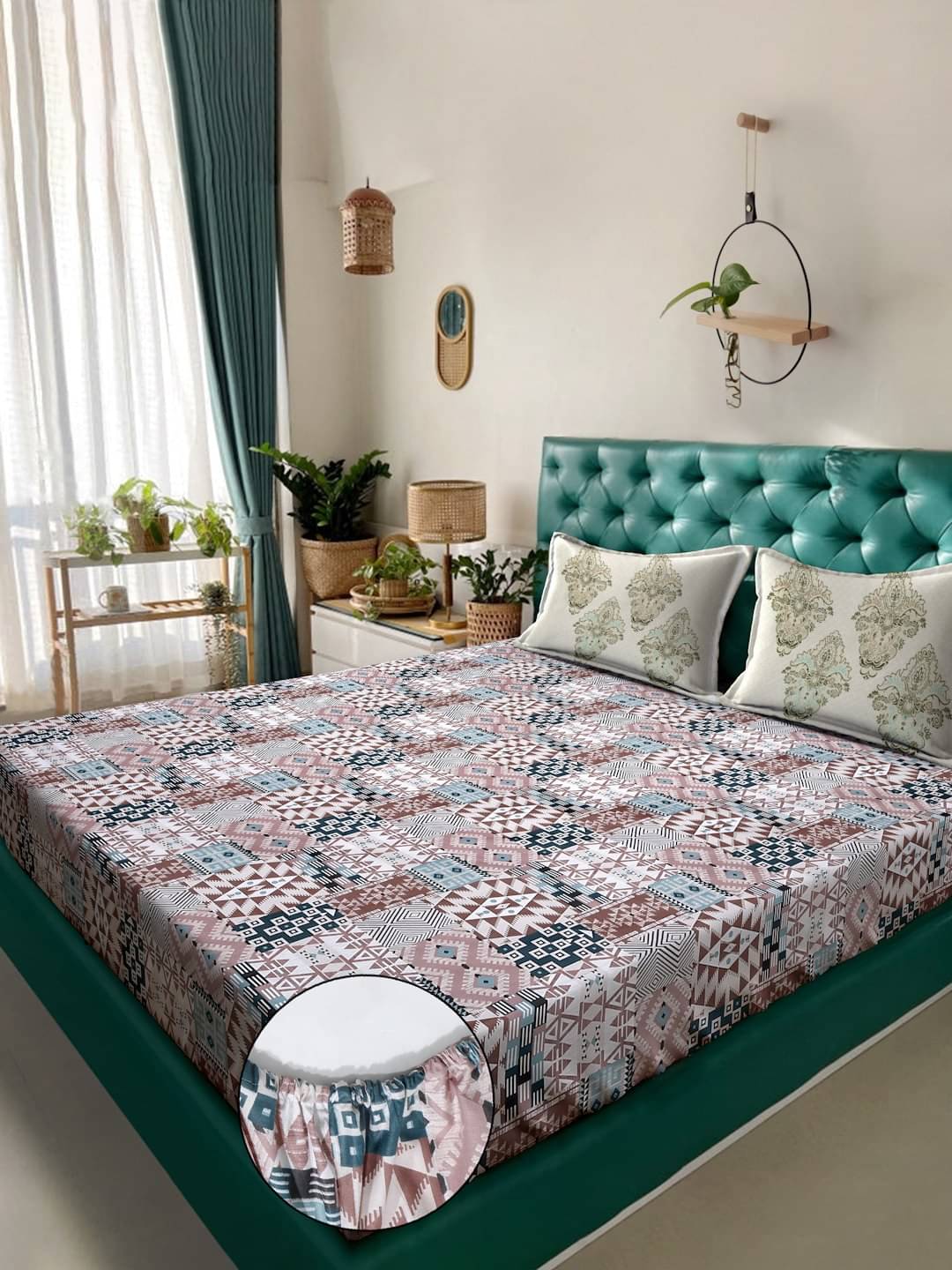 Klotthe Cotton 1 Double King Bedsheet with 2 Pillow Covers ( Multicolor ) Klotthe Cotton 1 Double King Bedsheet with 2 Pillow Covers ( Multicolor )