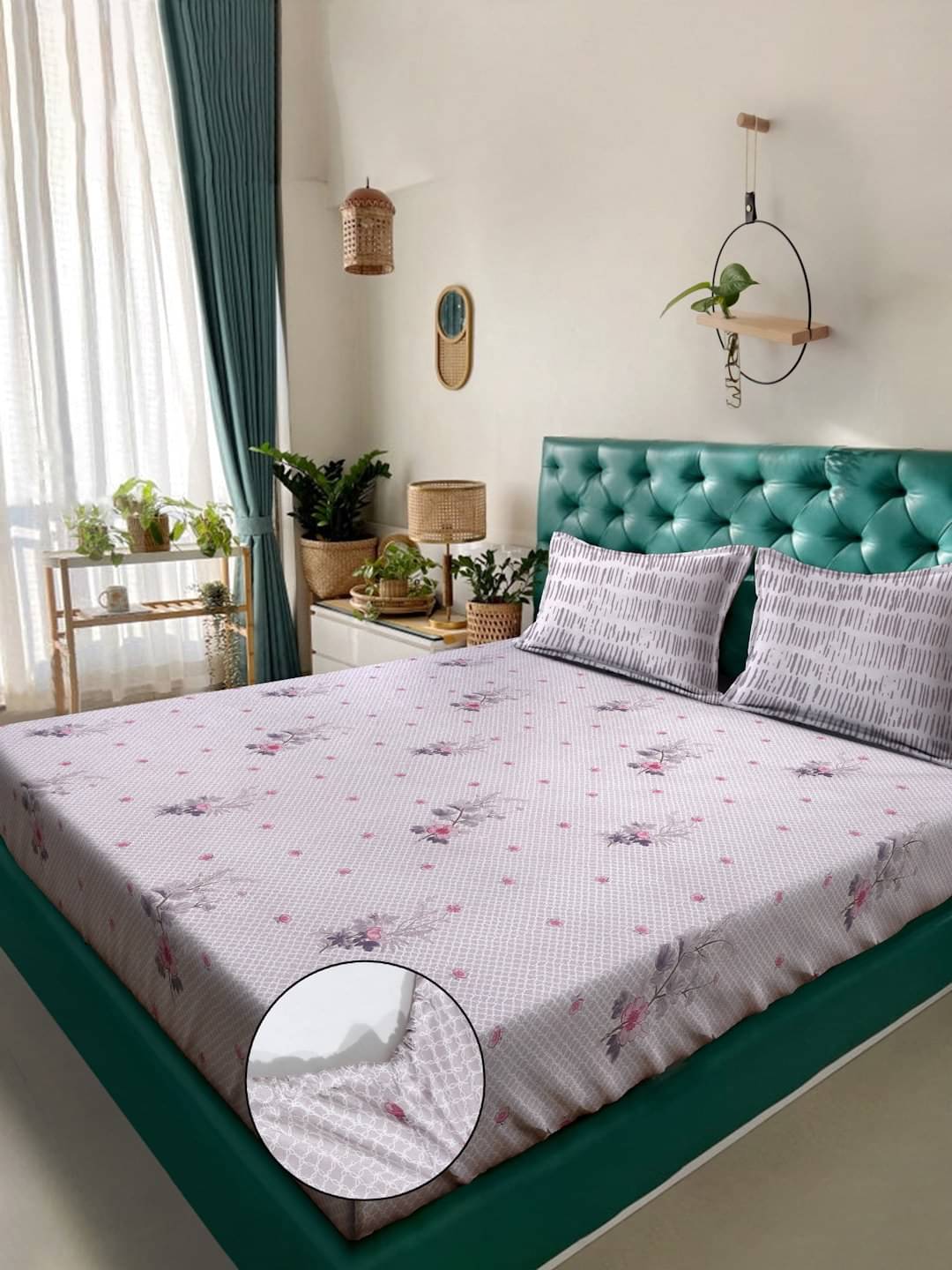 Klotthe Cotton 1 Double King Bedsheet with 2 Pillow Covers ( Purple )     			Klotthe Cotton 1 Double King Bedsheet with 2 Pillow Covers ( Purple )