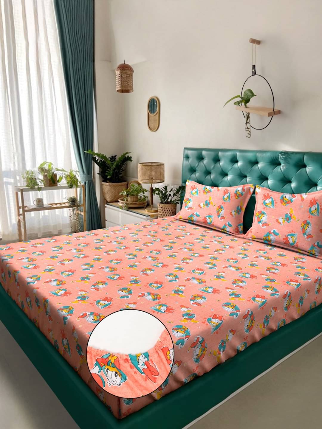 Klotthe Cotton 1 Double King Bedsheet with 2 Pillow Covers ( Orange ) Klotthe Cotton 1 Double King Bedsheet with 2 Pillow Covers ( Orange )