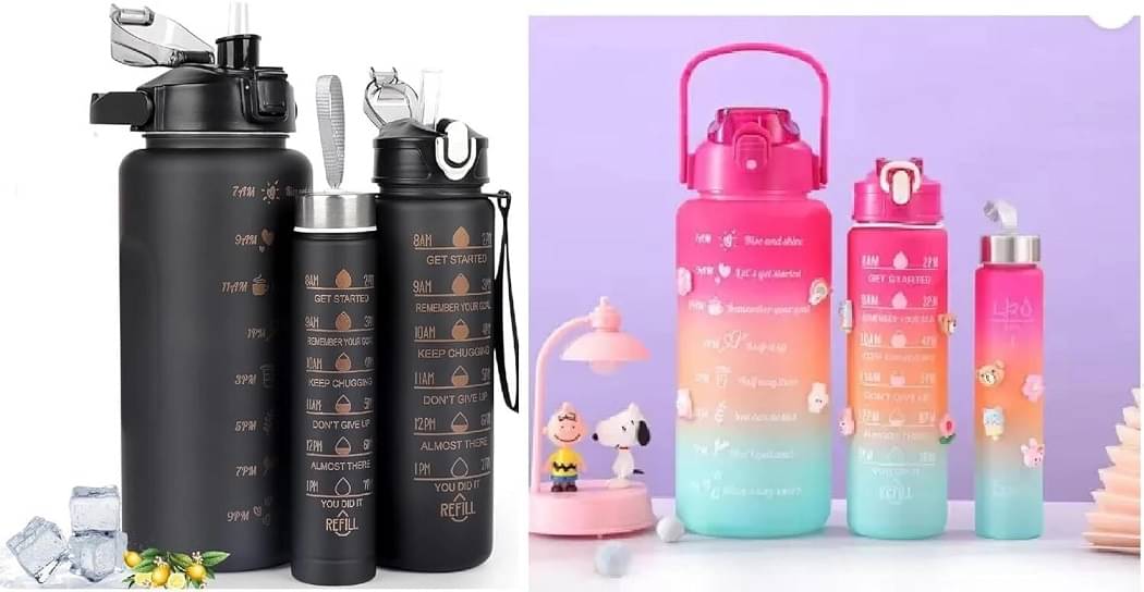 MINDFIT Gym Motivational Water Bottle with Time Marker Sports Gallon Fitness MINDFIT Gym Motivational Water Bottle with Time Marker Sports Gallon Fitness
