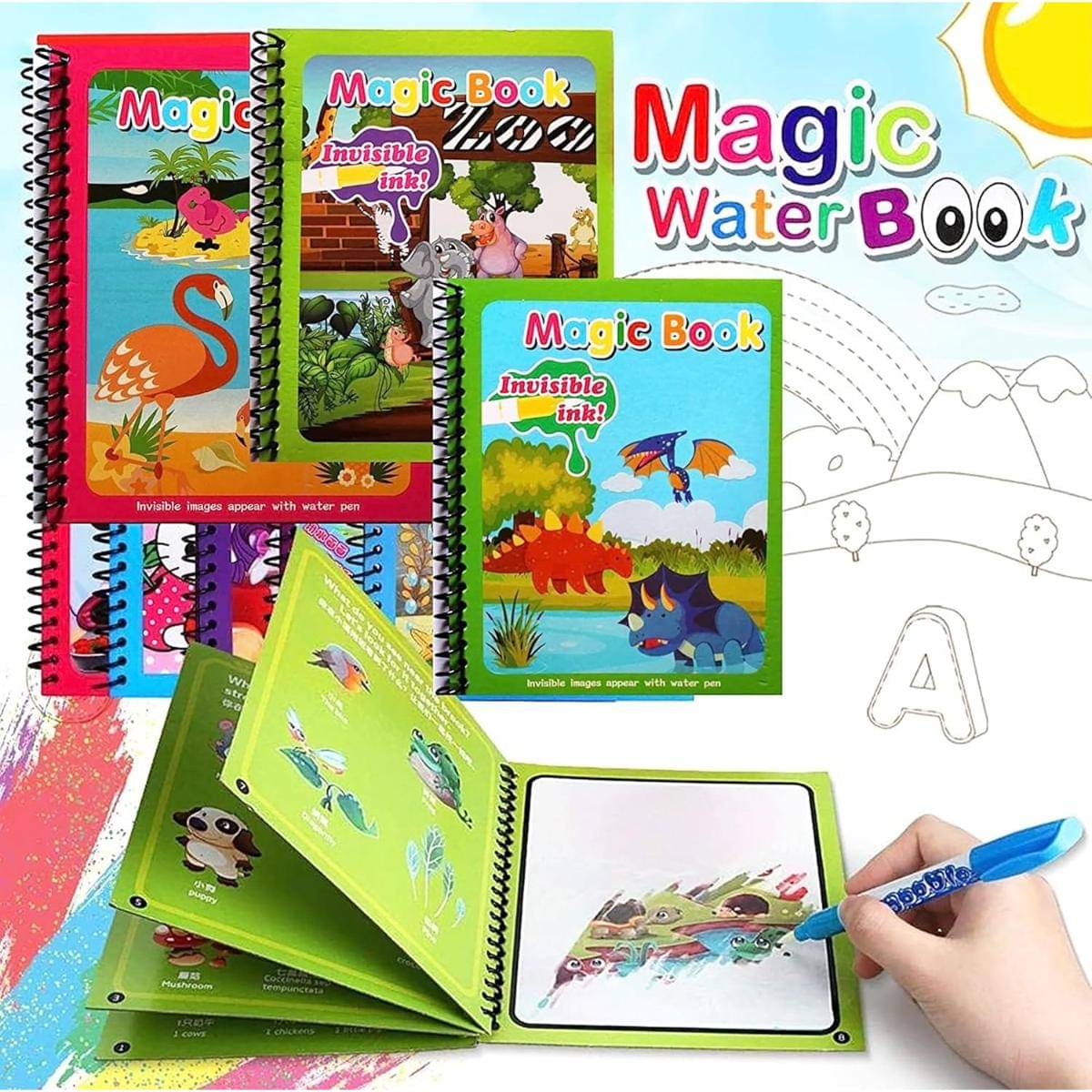     			Magic Practice Copybook (4 Books +10 Refills + 1Grip +1 Pen) - magic book, magic practice book, sank magic practice book, magic practice copybook, sank magic practice copybook, magic book for kids