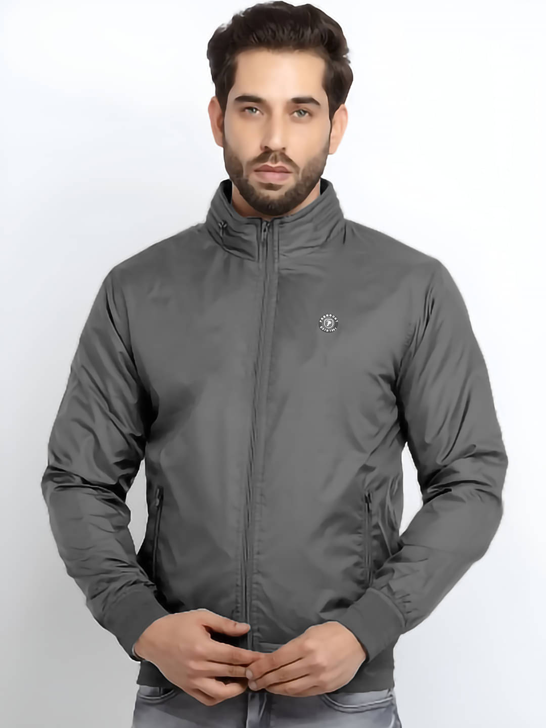     			Mountain colours Polyester Men's Puffer Jacket - Grey ( Pack of 1 )