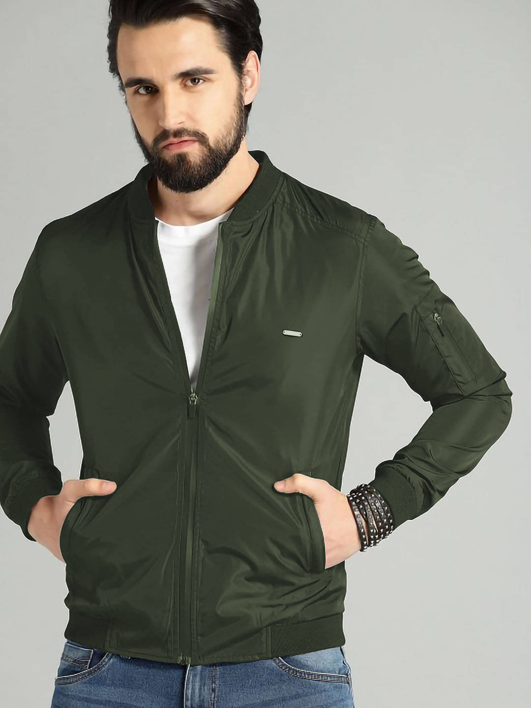     			Mountain colours Polyester Men's Puffer Jacket - Green ( Pack of 1 )