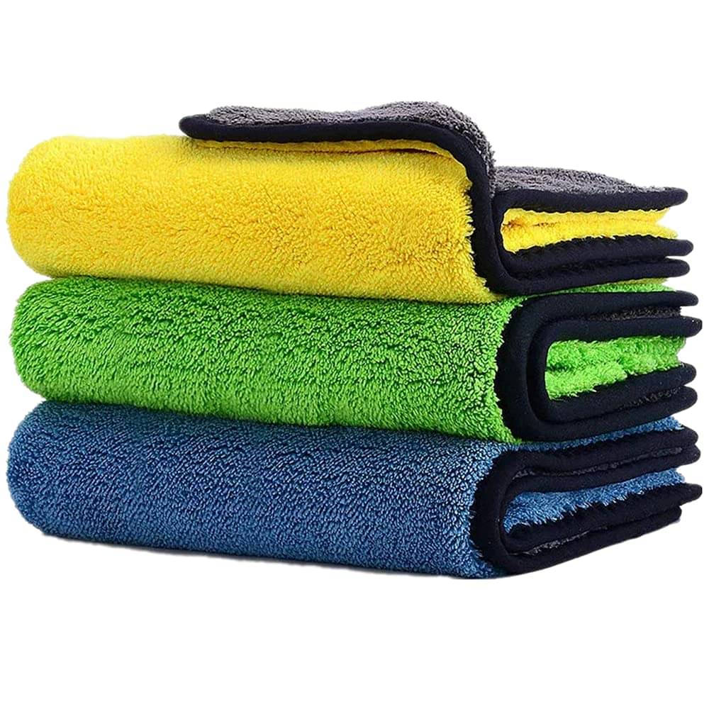 Parcon Multicolor 600 GSM Microfiber Cloth For Automobile ( Pack of 3 ) Parcon Multicolor 600 GSM Microfiber Cloth For Automobile ( Pack of 3 )