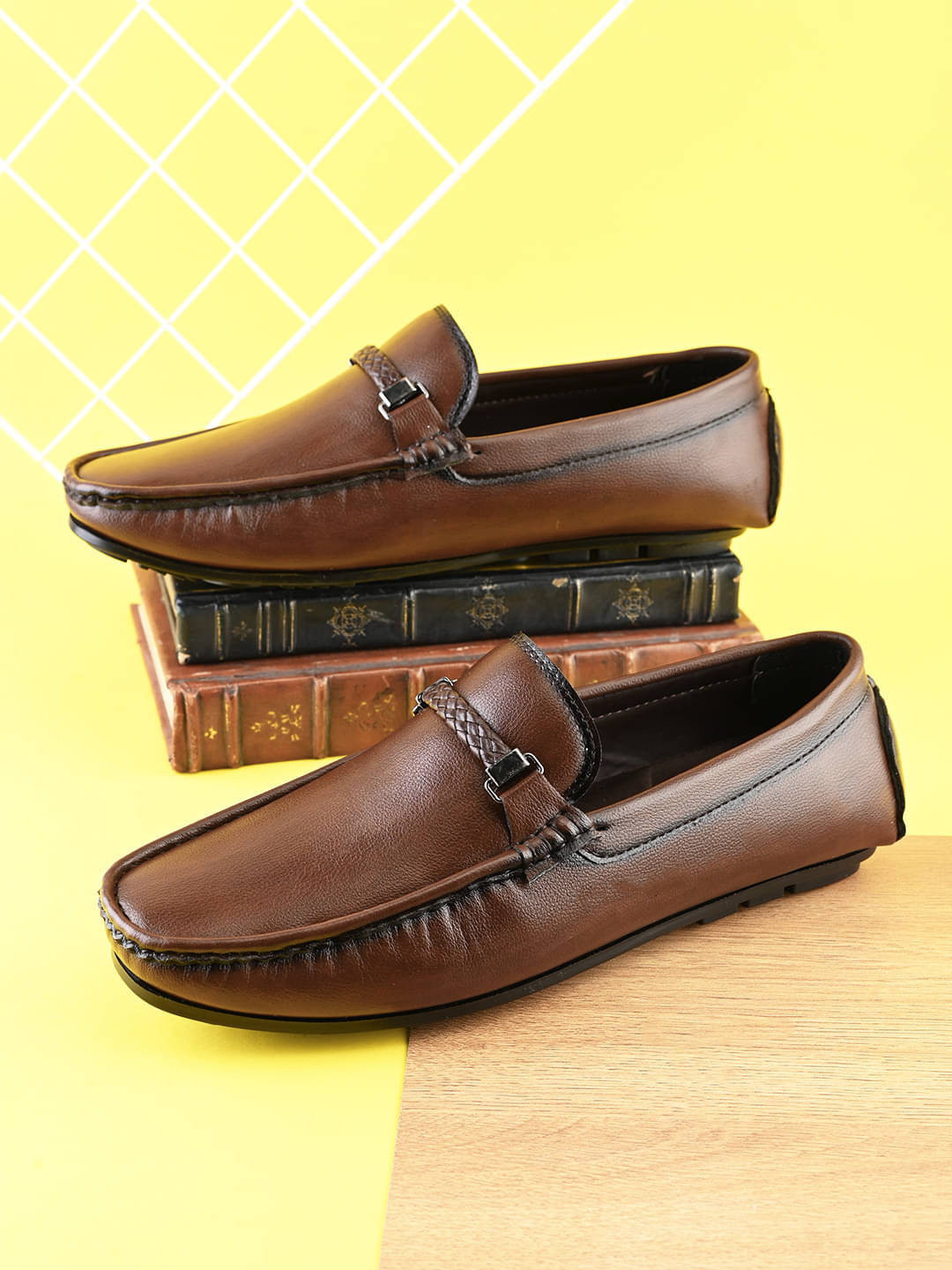 Prolific PG-FM316-Re Brown Men's Slip-on Shoes Prolific PG-FM316-Re Brown Men's Slip-on Shoes