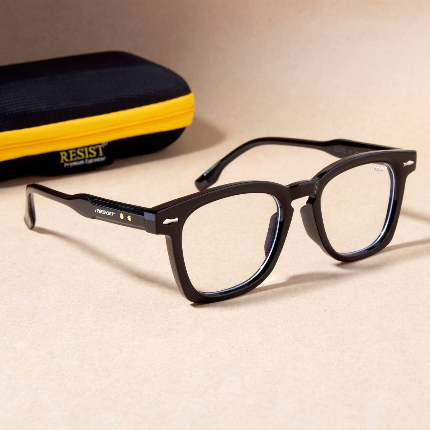 RESIST EYEWEAR Black Rectangular Sunglasses ( Pack of 1 ) - Sunglasses | Buy online on ZillyBuy