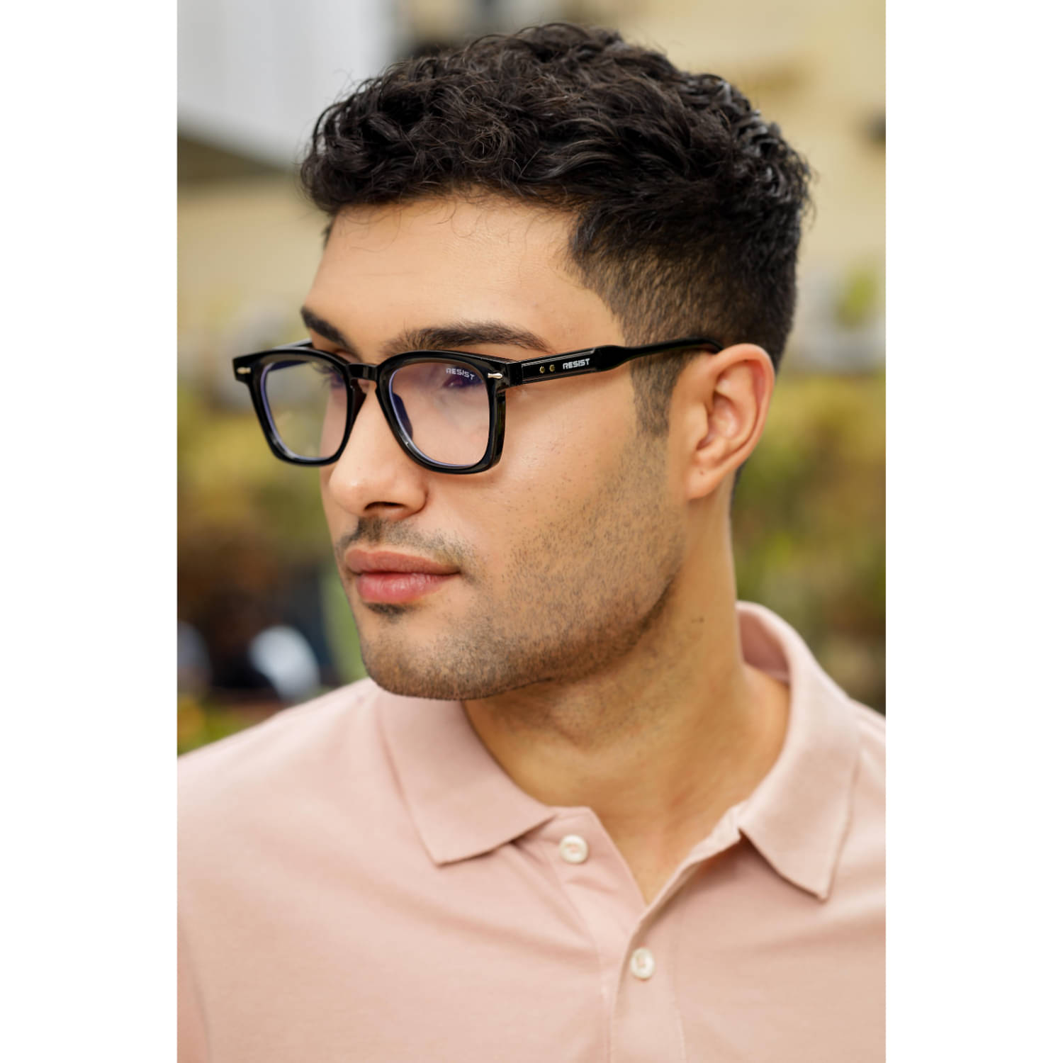     			RESIST EYEWEAR Black Rectangular Sunglasses ( Pack of 1 )