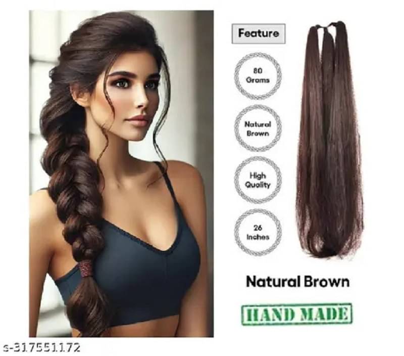     			Renu Creation Black Hair Extension ( Pack of 1 )