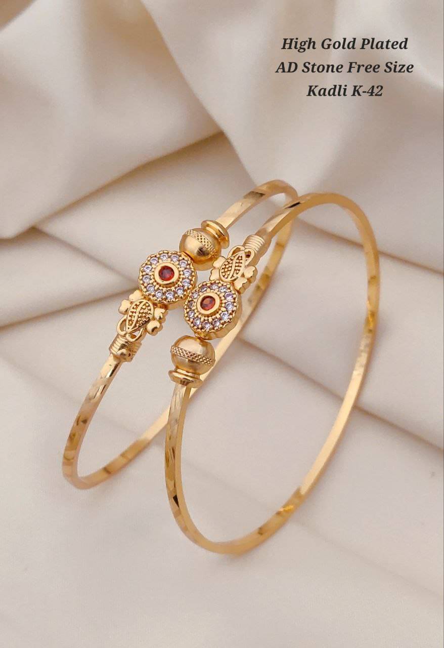     			Shivay Fashion Gold Kada ( Pack of 9 )