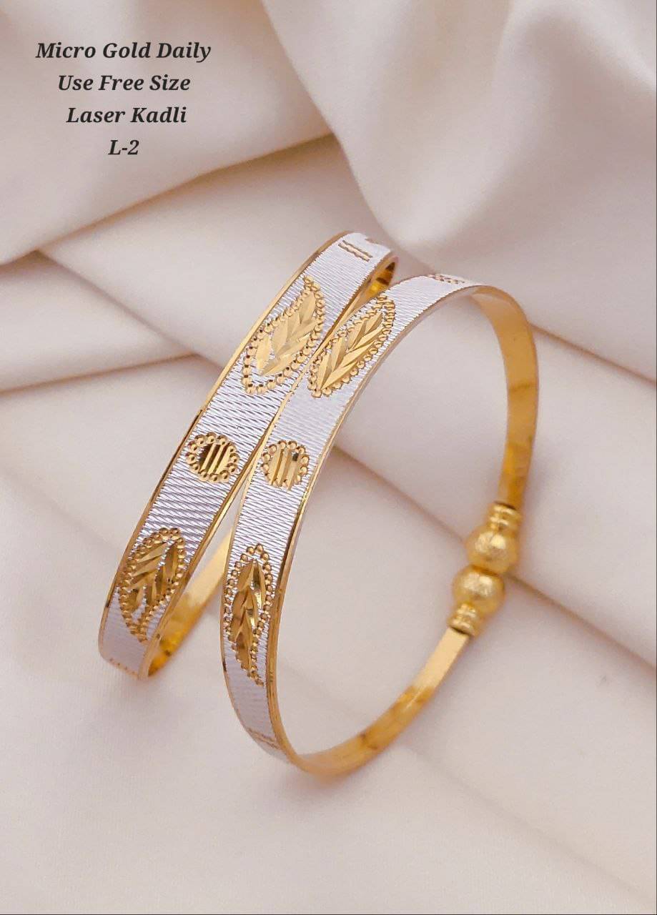 Shivay Fashion Gold Kada ( Pack of 2 ) Shivay Fashion Gold Kada ( Pack of 2 )