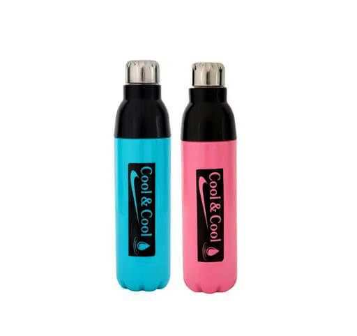Swaraa Kitchenware Multicolour Plastic Water Bottle 1000 mL ( Set of 2 ) Swaraa Kitchenware Multicolour Plastic Water Bottle 1000 mL ( Set of 2 )