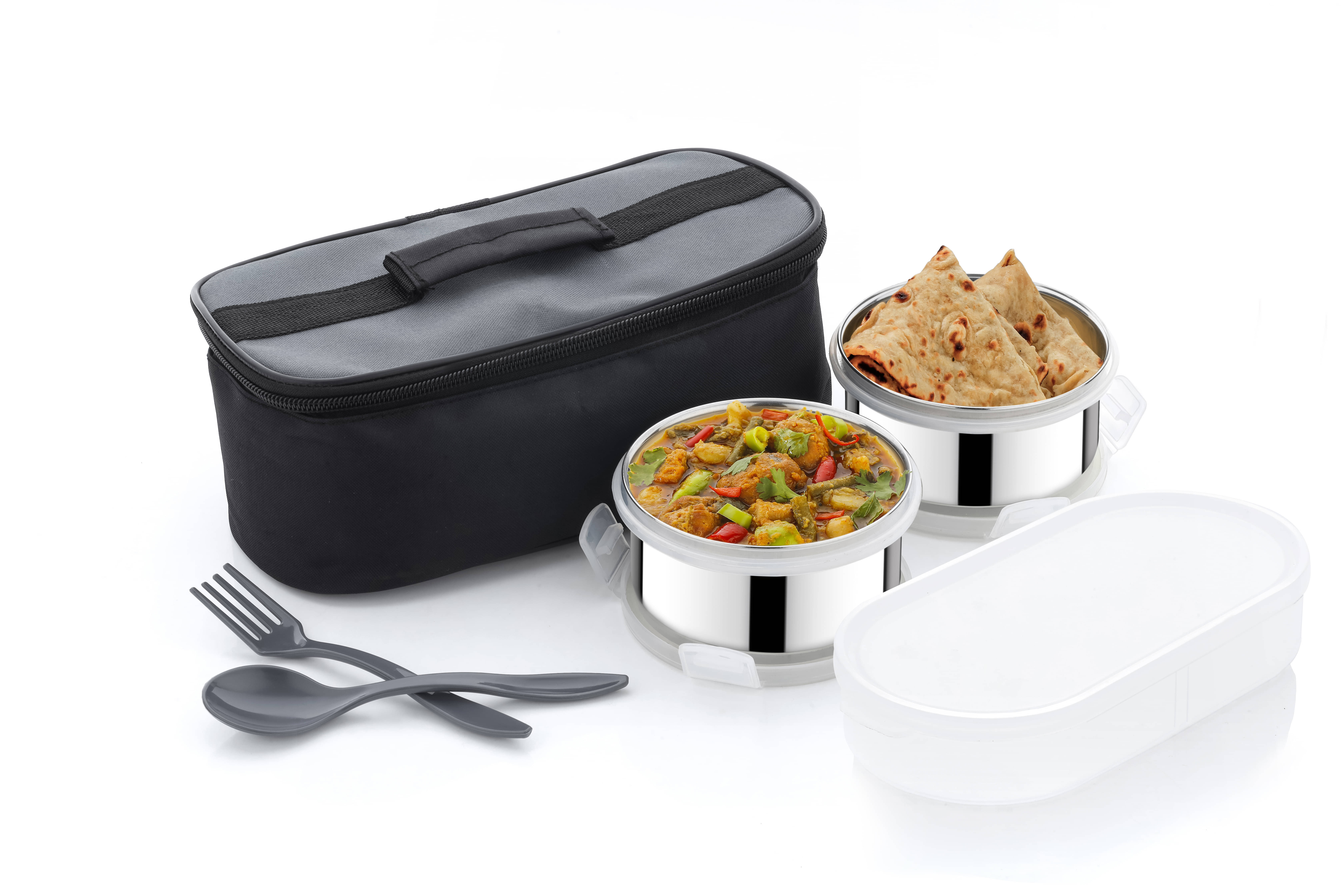     			Swaraa Kitchenware Plastic Lunch Box 3 - Container ( Pack of 1 )