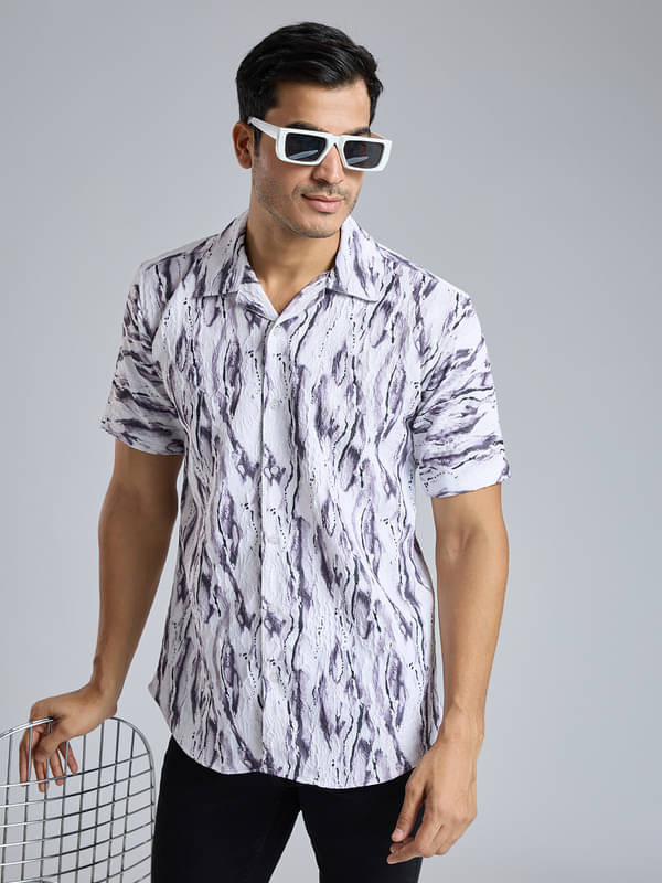 Tater Garments Poly Cotton Regular Fit Printed Half Sleeves Men's Casual Shirt - Purple ( Pack of 1 ) Tater Garments Poly Cotton Regular Fit Printed Half Sleeves Men's Casual Shirt - Purple ( Pack of 1 )