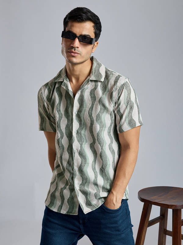 Tater Garments Poly Cotton Regular Fit Printed Half Sleeves Men's Casual Shirt - Green ( Pack of 1 ) Tater Garments Poly Cotton Regular Fit Printed Half Sleeves Men's Casual Shirt - Green ( Pack of 1 )