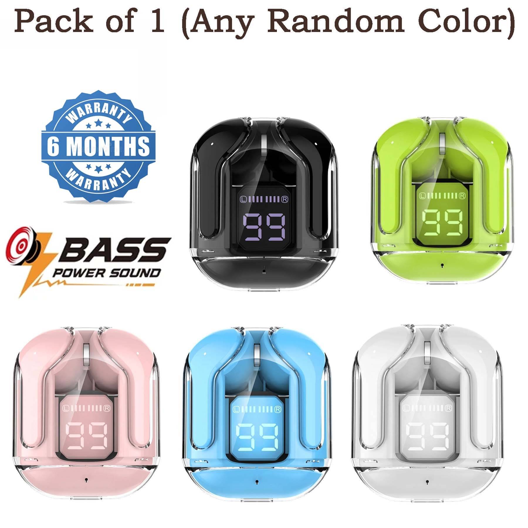     			U7 True Wireless Bluetooth Headphones, TWS Ultrapod, 30 hours of Playback and Deep Bass, Crystal Clear Call, Fast Charging, 3D Sound (Any Random Color)