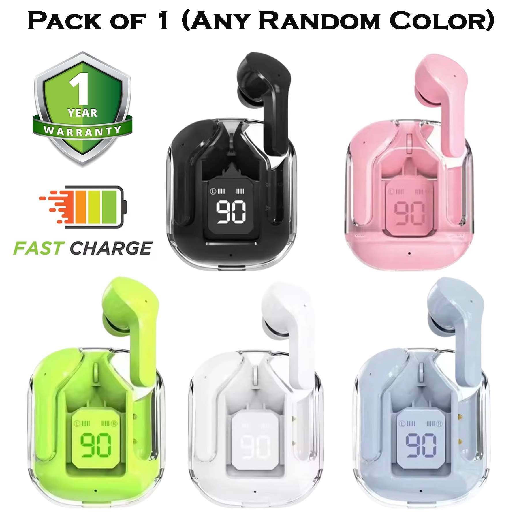     			U7 Ultrapod Bluetooth True Wireless (TWS) In Ear 30 Hours Playback, Fast Charging, 3D Sound, Ultra Low Latency (Any Random Color)