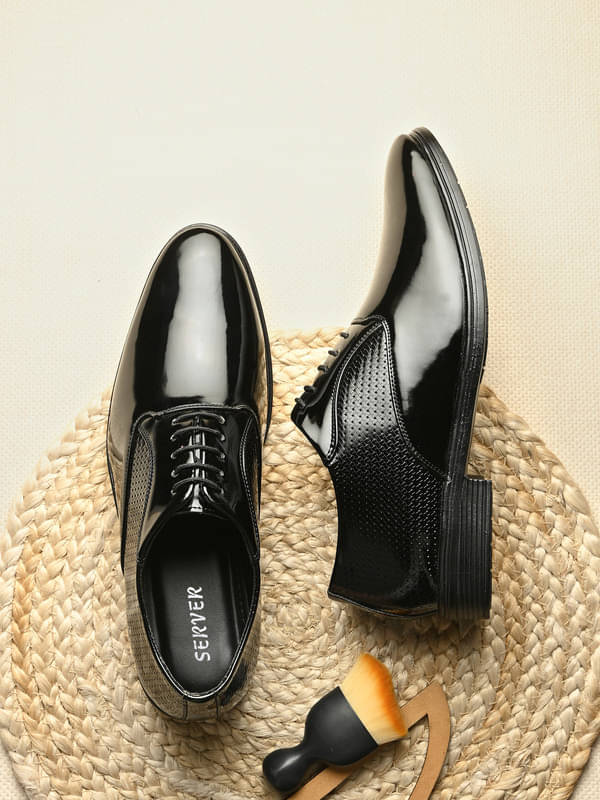     			server Black Men's Derby Formal Shoes
