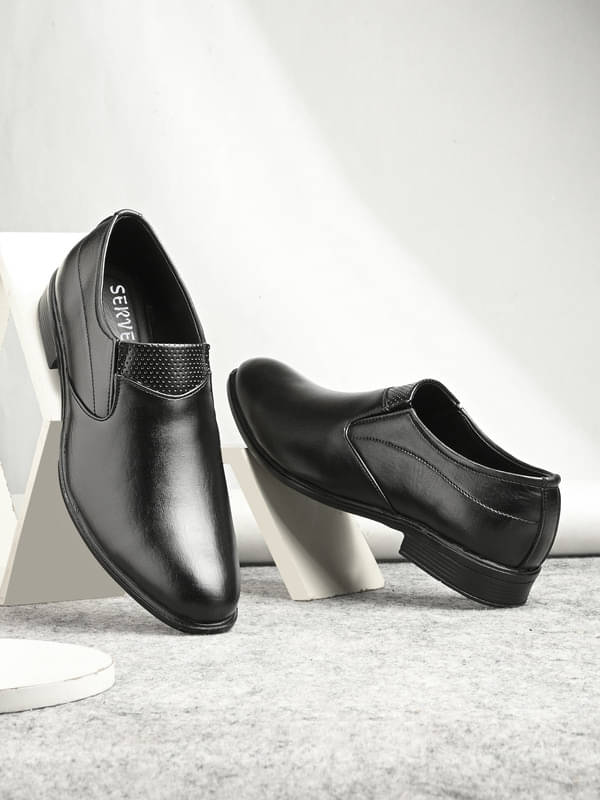 server Black Men's Slip On Formal Shoes     			server Black Men's Slip On Formal Shoes