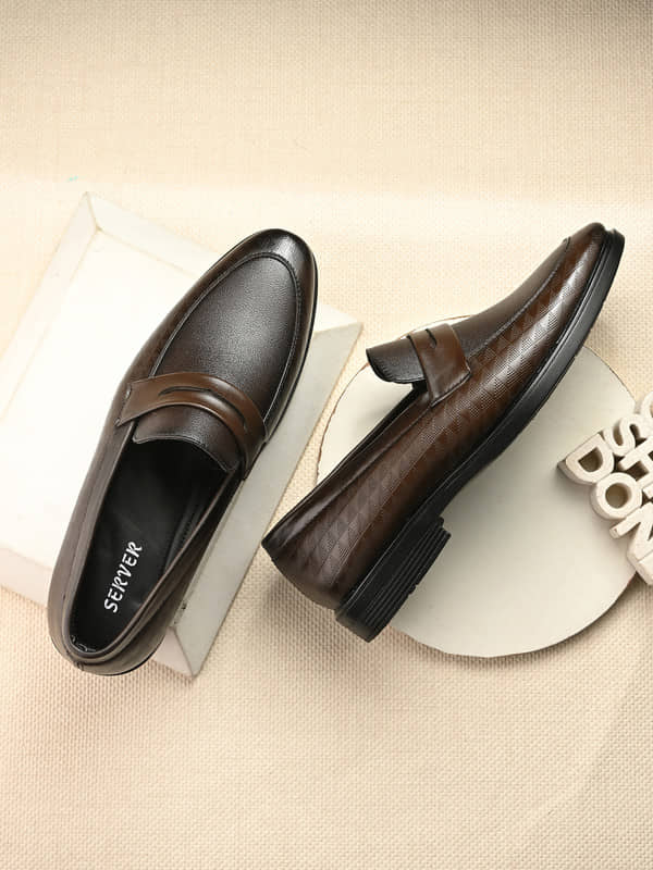 server Brown Men's Slip On Formal Shoes - Formal Shoes | Buy online on ZillyBuy