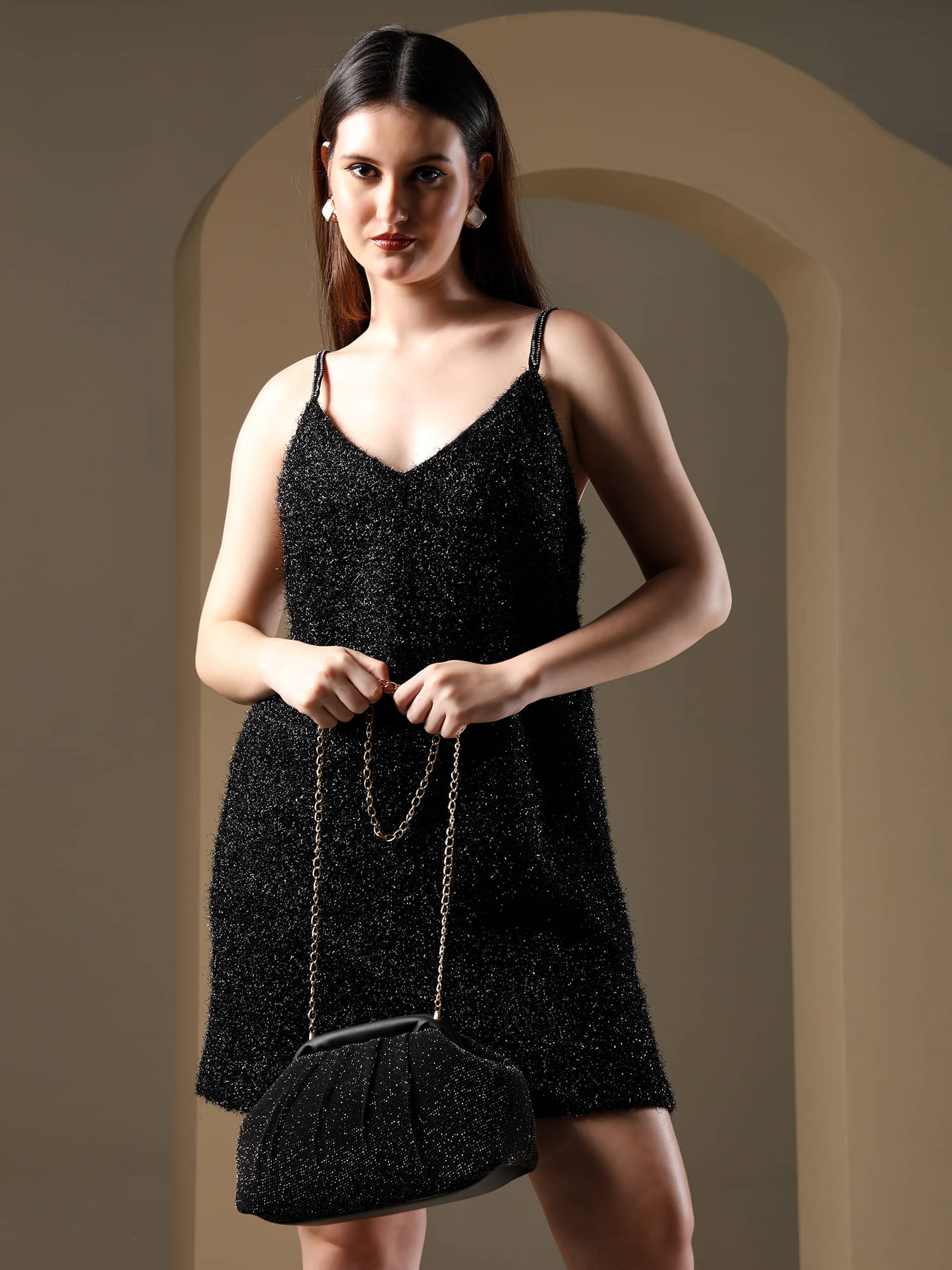     			ASIAN Sling Bag Rexin Set of 1 ( Black )