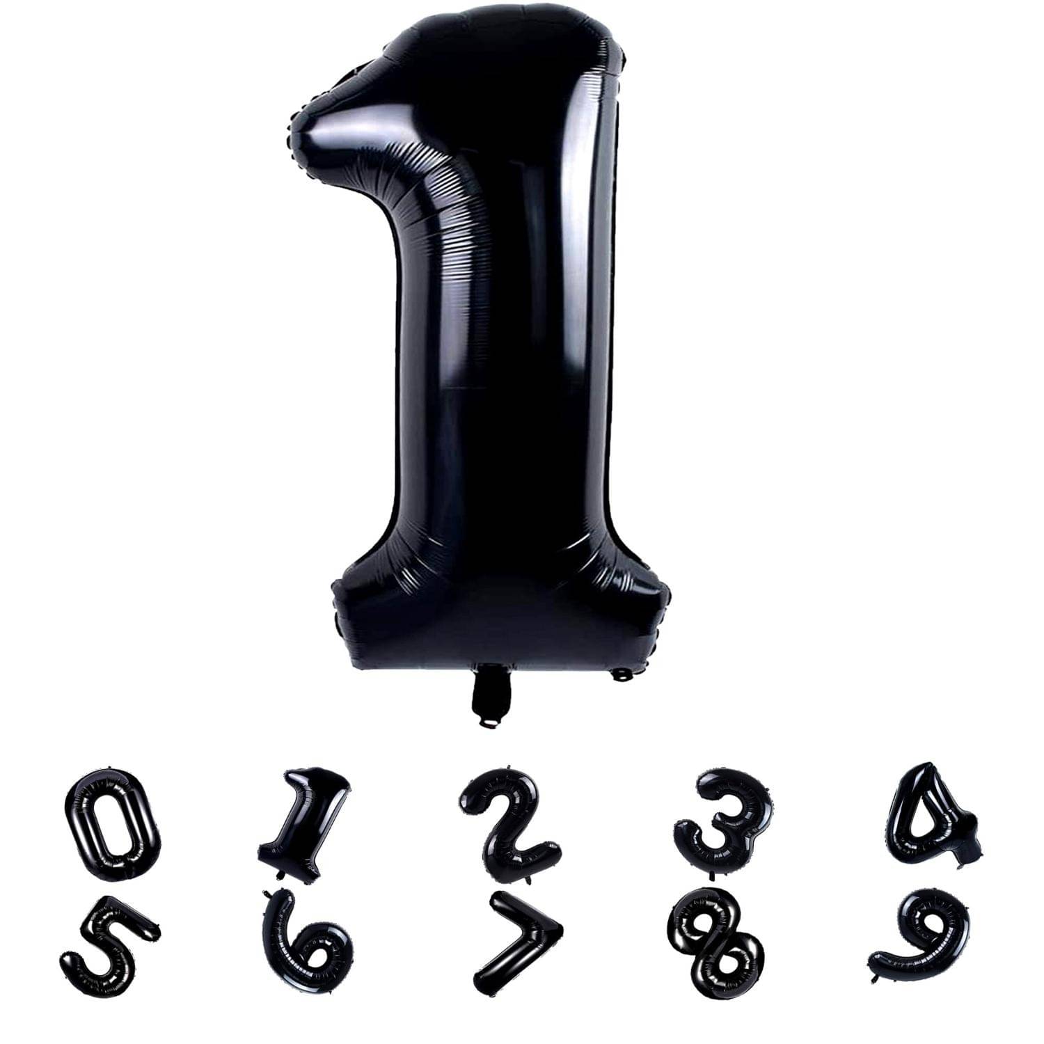     			Bubble Bells Black Number 1 Foil Balloon – 32 Inches | Helium Party Decoration Balloon for Birthday & Celebrations