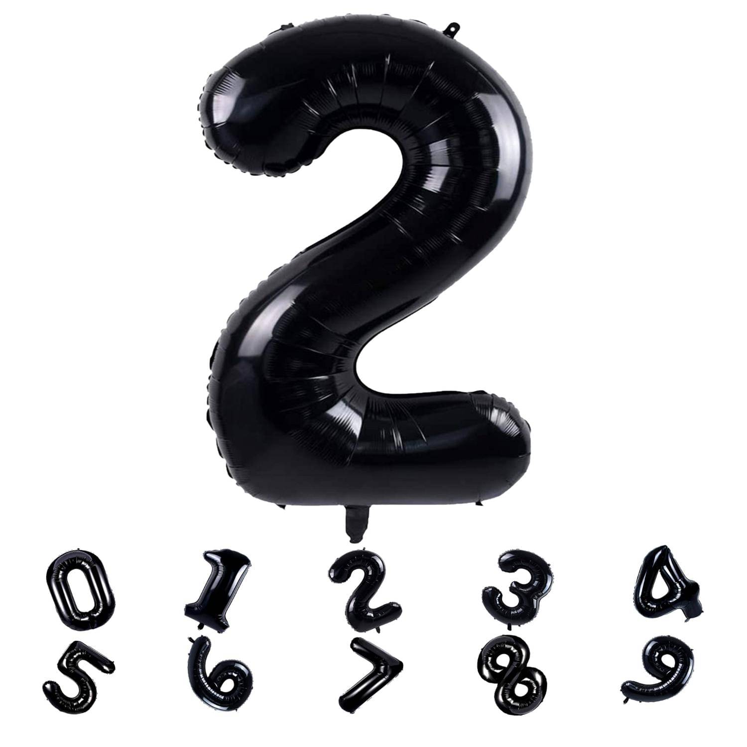     			Bubble Bells Black Number 2 Foil Balloon – 32 Inches | Helium Party Decoration Balloon for Birthday & Celebrations
