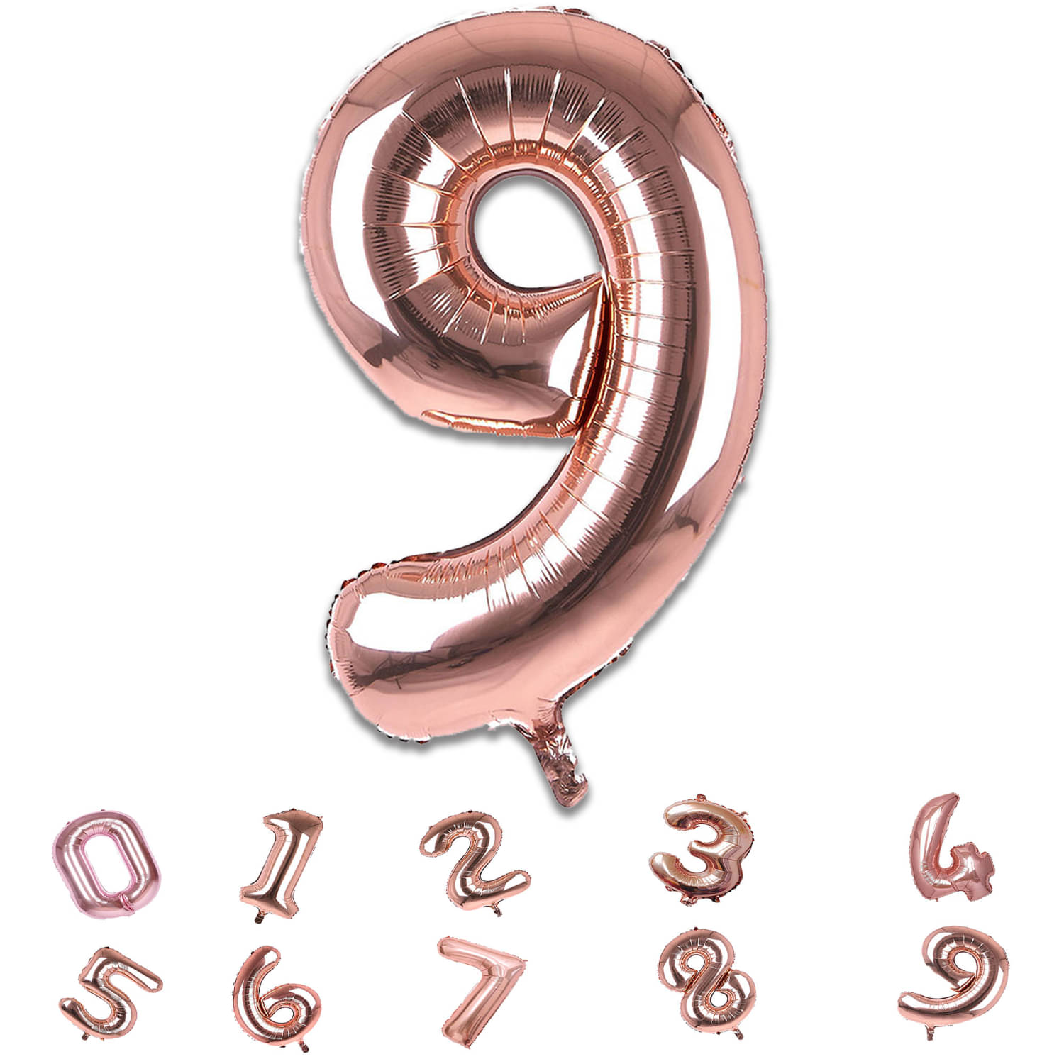 Bubble Bells Rose Gold 9 Number Balloon – 32 Inches | Foil Helium Balloon for Birthday, Kids & Adults Party, Indoor Outdoor Decor Bubble Bells Rose Gold 9 Number Balloon – 32 Inches | Foil Helium Balloon for Birthday, Kids & Adults Party, Indoor Outdoor Decor