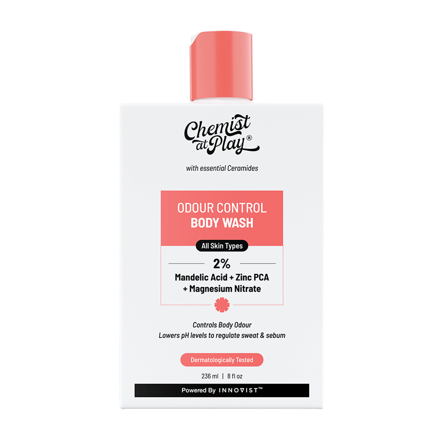 Chemist At Play Odour Control Shower gel Mandelic Acid Body Wash Controls Body Odour, 236ml (Pack of 1)