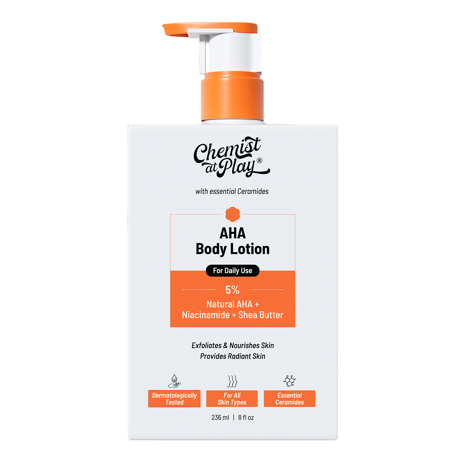     			Chemist At Play 5% Natural Aha + Niacinamide + Shea Butter Body Lotion For Daily Use , 236ml (Pack of 1)