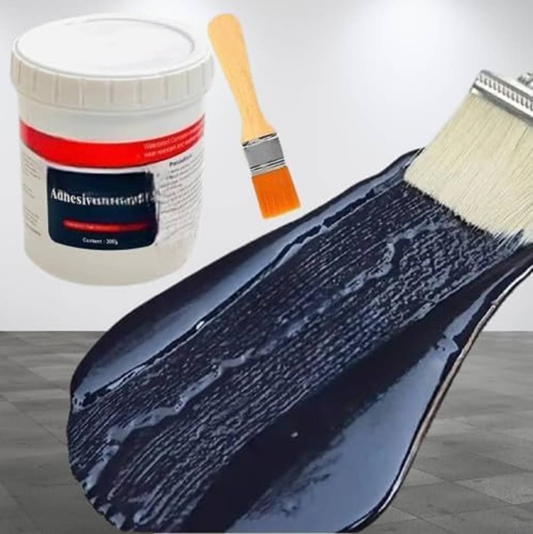     			Crack Seal Glue 300gm with Brush Black Rubber Waterproof Glue for Art and Craft School Projects