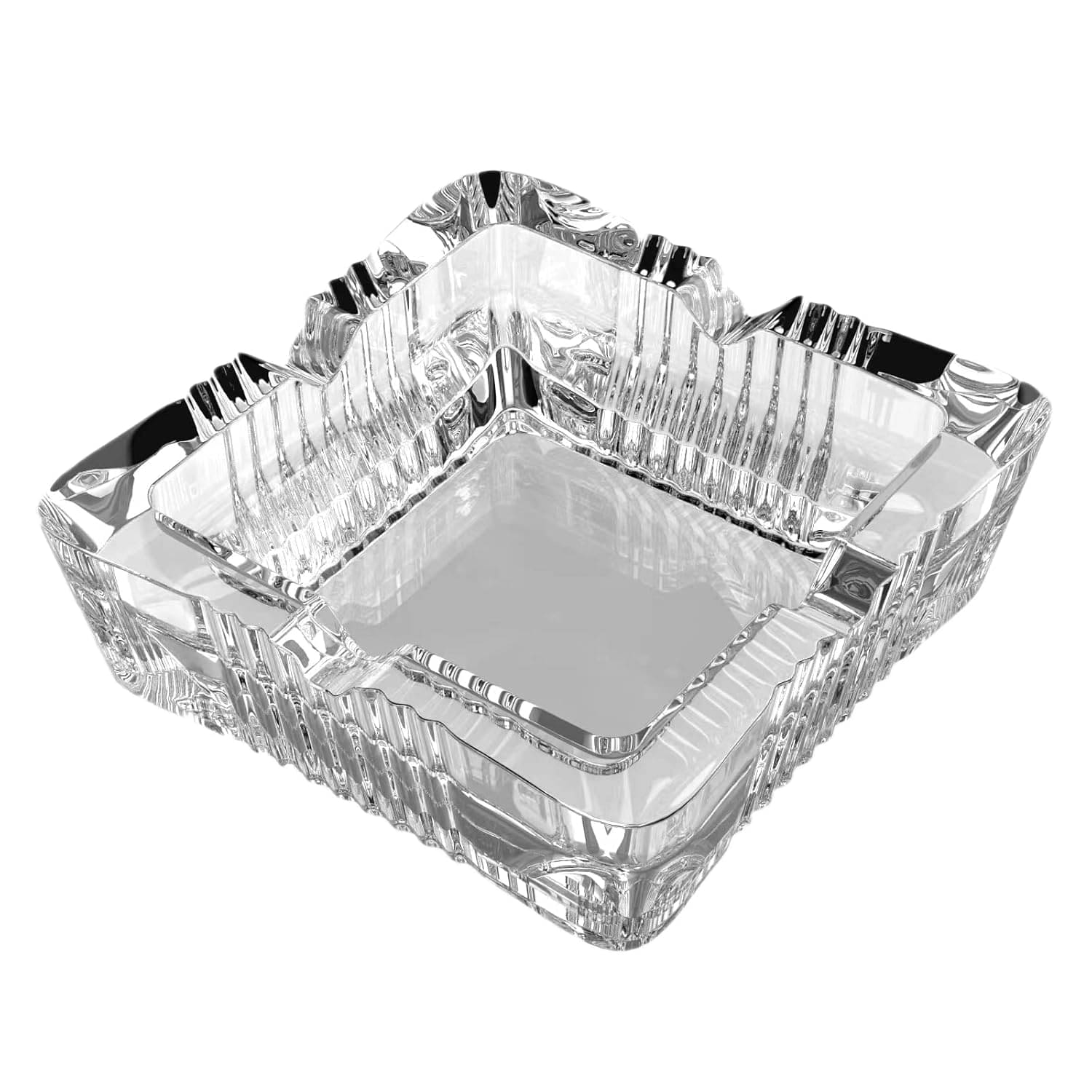     			Crystal Glass Square Ash Tray