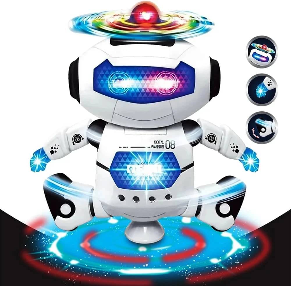    			Dancing robot toy for kids boys girls with 3D Light, Music, birthday gift