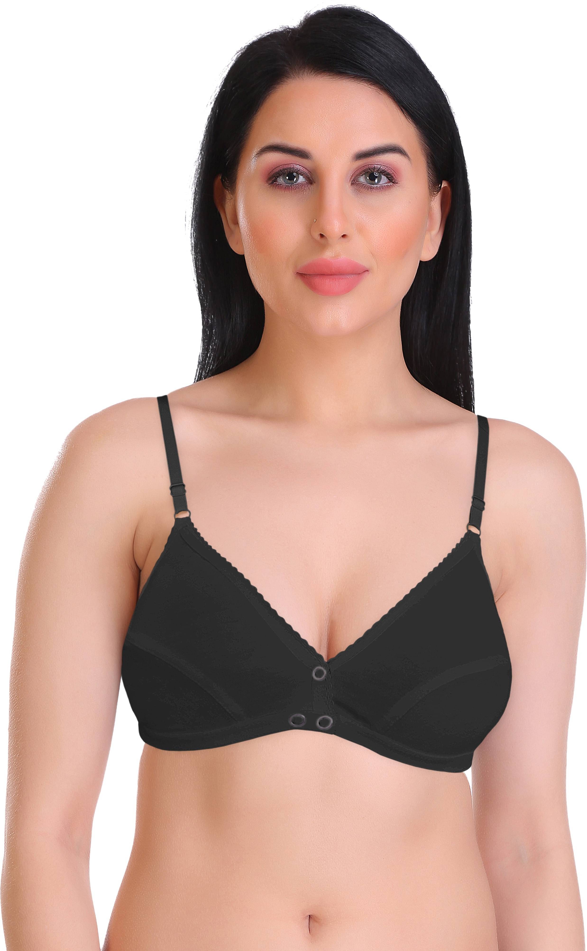 Featherline Pack of 1 Cotton Blend Non Padded T-Shirt Bra For Women ( Black ) Featherline Pack of 1 Cotton Blend Non Padded T-Shirt Bra For Women ( Black )