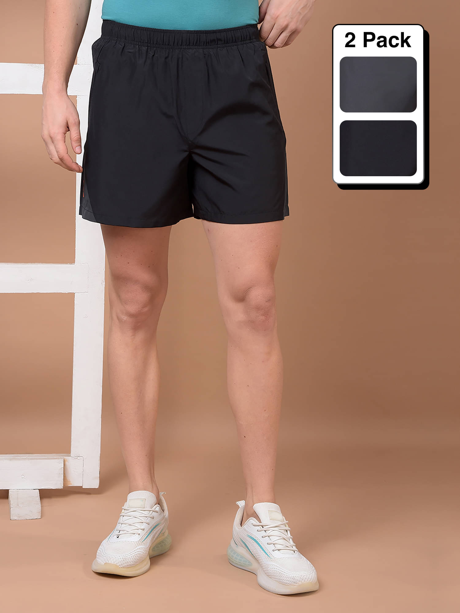 Force NXT Multicolor Polyester Men's Gym Shorts ( Pack of 2 ) Force NXT Multicolor Polyester Men's Gym Shorts ( Pack of 2 )