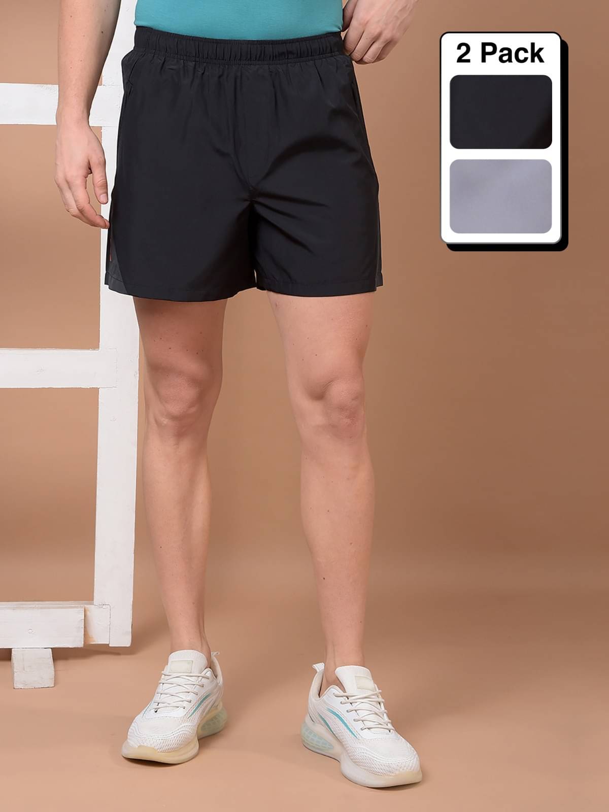 Force NXT Multicolor Polyester Men's Gym Shorts ( Pack of 2 ) Force NXT Multicolor Polyester Men's Gym Shorts ( Pack of 2 )