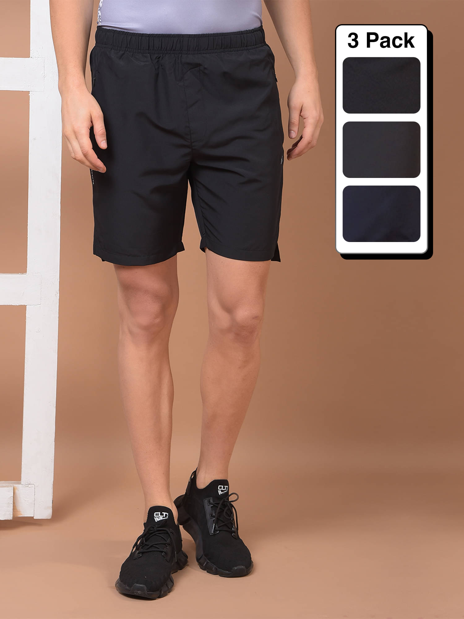 Force NXT Multicolor Polyester Men's Gym Shorts ( Pack of 3 ) Force NXT Multicolor Polyester Men's Gym Shorts ( Pack of 3 )