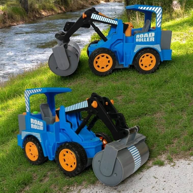     			Masti Drive Friction Powered JCB Construction Toy - Push & Go Shovel Vehicle for Kids (Blue, Model 8032)