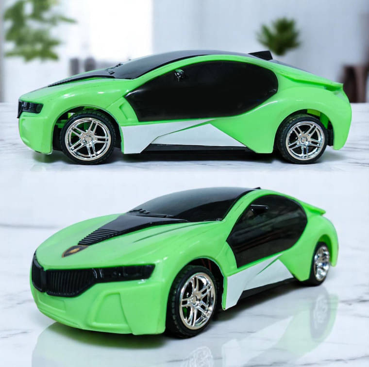     			Masti Drive 3D Rechargeable Bump & Go Car for Kids - Flashing Lights, Spinning Wheels & Eye-Catching Design (6328 - Green)