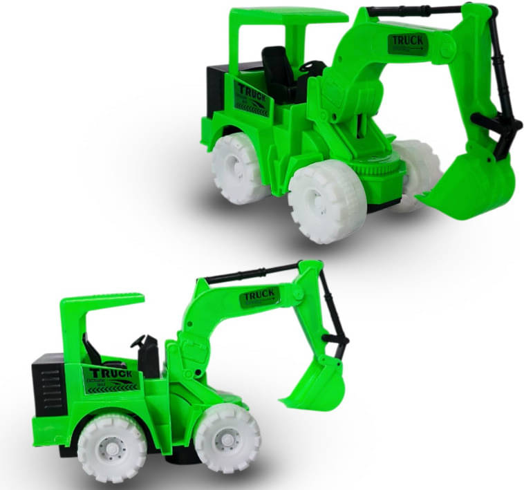     			Play Friction Powered JCB Construction Vehicle Toy - Push and Go Shovel Digger for Kids (Green, Model 8031)