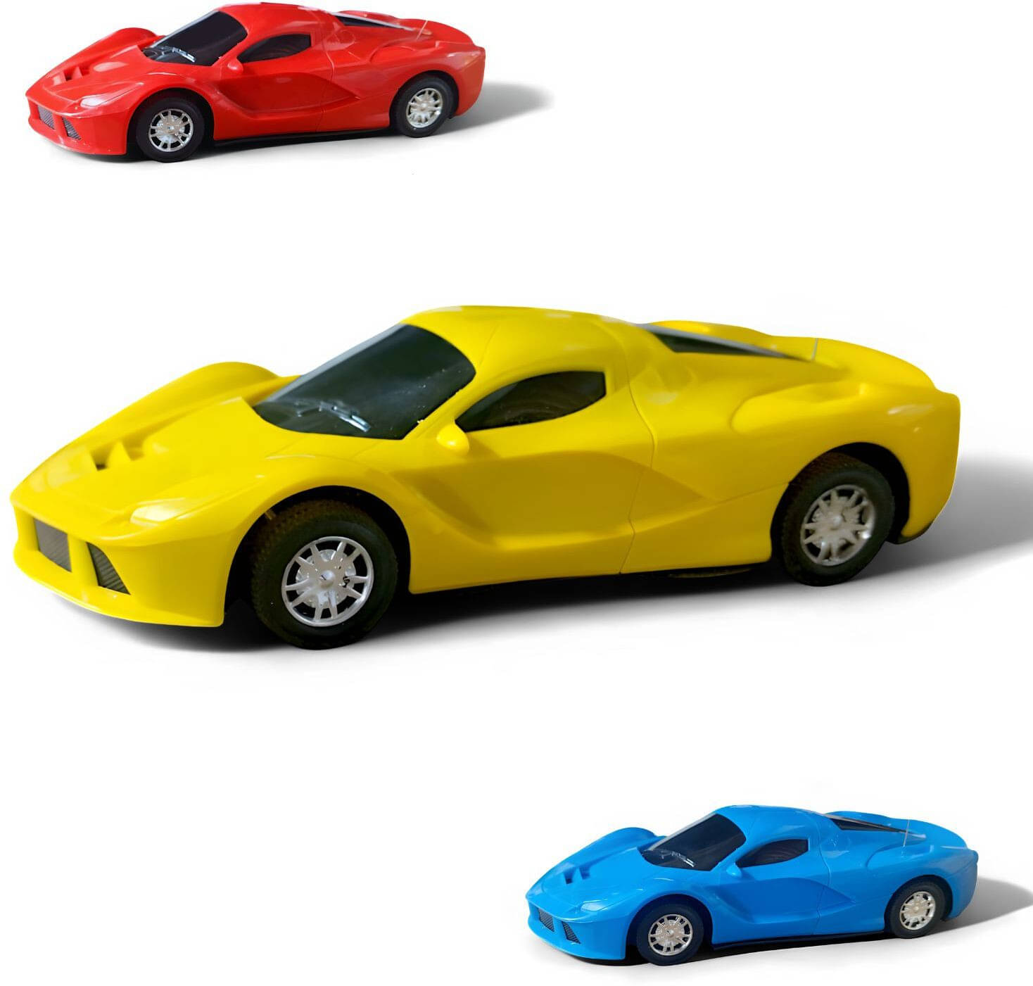     			Gurukrupa Friction Powered Ferrari Car Toy - Pull Back for Boys and Girls (Yellow, Model 555)