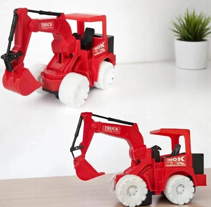     			Dhamaka Vroom Friction Powered JCB Construction Vehicle Toy - Push and Go Shovel Digger with Movable Arm and Sturdy Wheels for Kids (Red, Model 8031)