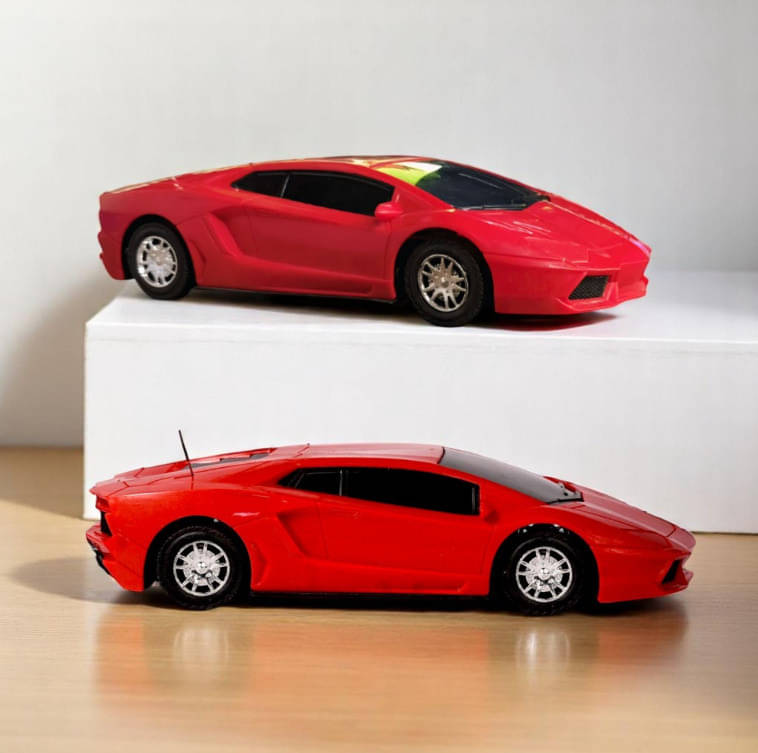     			Friction Powered Lamborghini Style Sports Car Toy - Sleek Push and Go Racing Vehicle for Kids (Red, Model 555)
