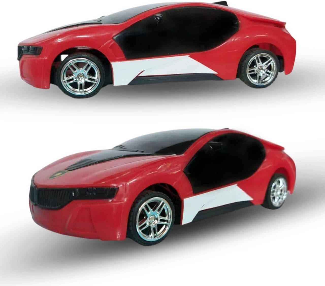 Gurukrupa 3D Light and Sound Sports Car Toy - Eye-Catching Transparent Push and Go Vehicle with Flashing LED Lights for Kids (Red, Model 6328) Gurukrupa 3D Light and Sound Sports Car Toy - Eye-Catching Transparent Push and Go Vehicle with Flashing LED Lights for Kids (Red, Model 6328)