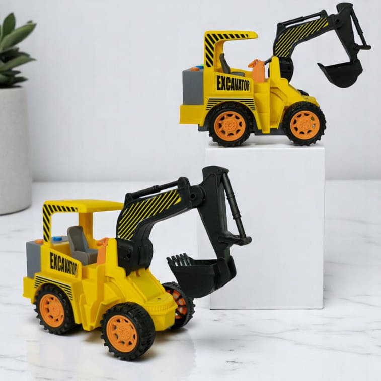 Masti Drive Friction JCB Excavator Toy - Push & Go Construction Vehicle for Kids (8032 - Yellow) Masti Drive Friction JCB Excavator Toy - Push & Go Construction Vehicle for Kids (8032 - Yellow)
