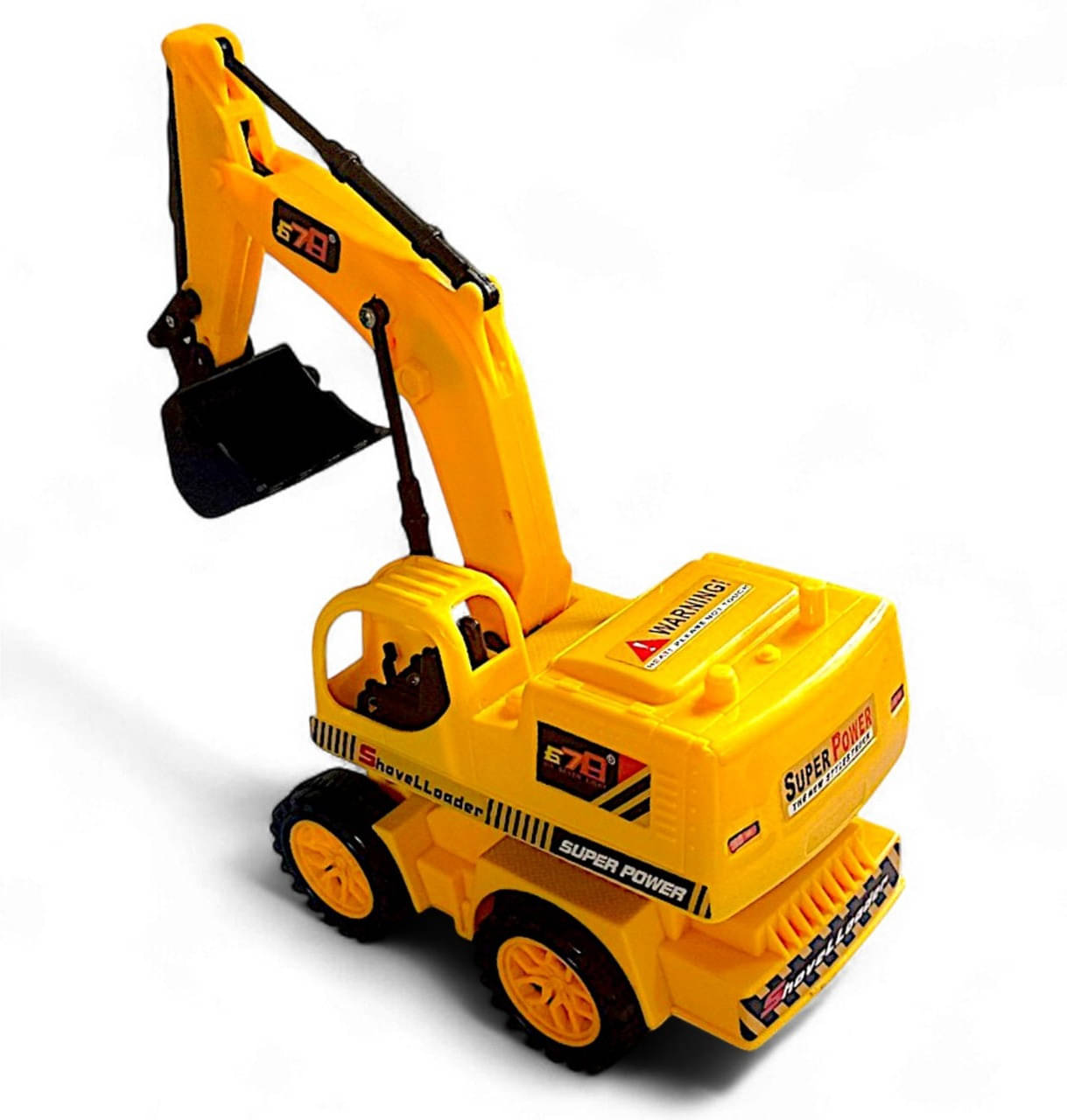     			Gurukrupa Friction Powered JCB Construction Toy - Shovel Loader Vehicle with Moving Arm for Kids (Yellow)