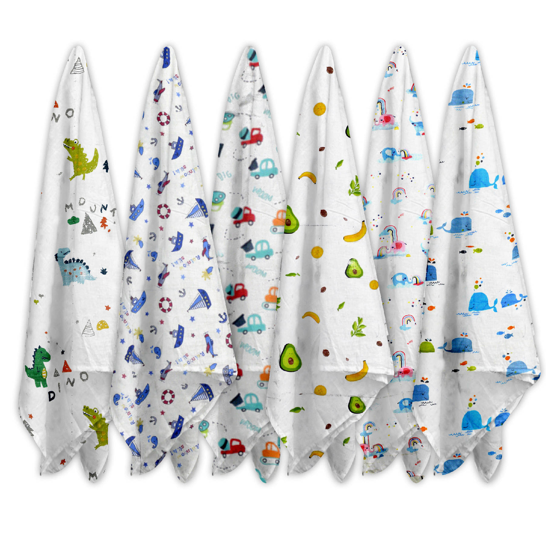 HONOR YOUR HOME Multi-Colour Cotton Baby Blanket ( Pack of 5 ) HONOR YOUR HOME Multi-Colour Cotton Baby Blanket ( Pack of 5 )