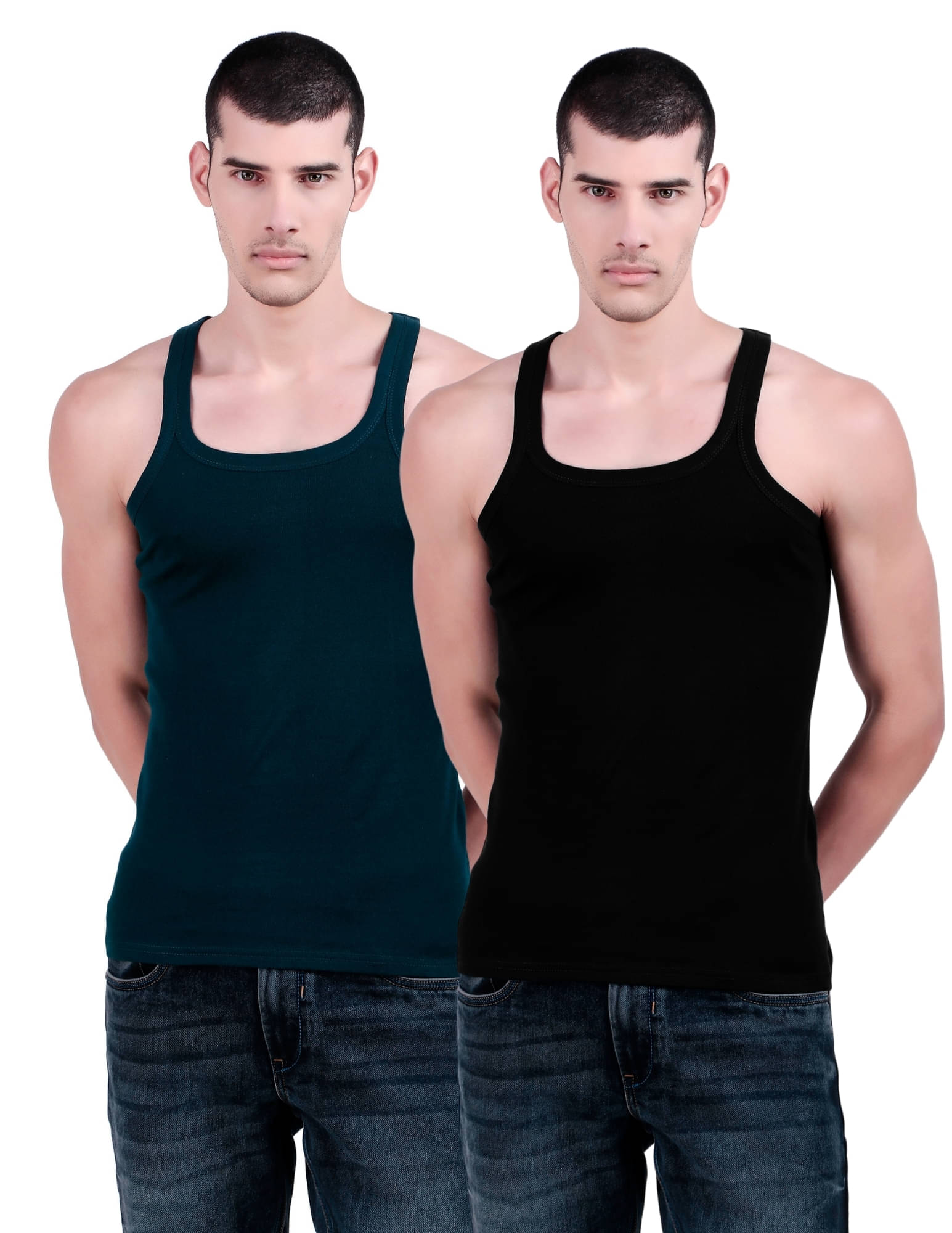 Inner Element Pack of 2 Cotton Gym Vest For Men ( Multicolor2 ) Inner Element Pack of 2 Cotton Gym Vest For Men ( Multicolor2 )