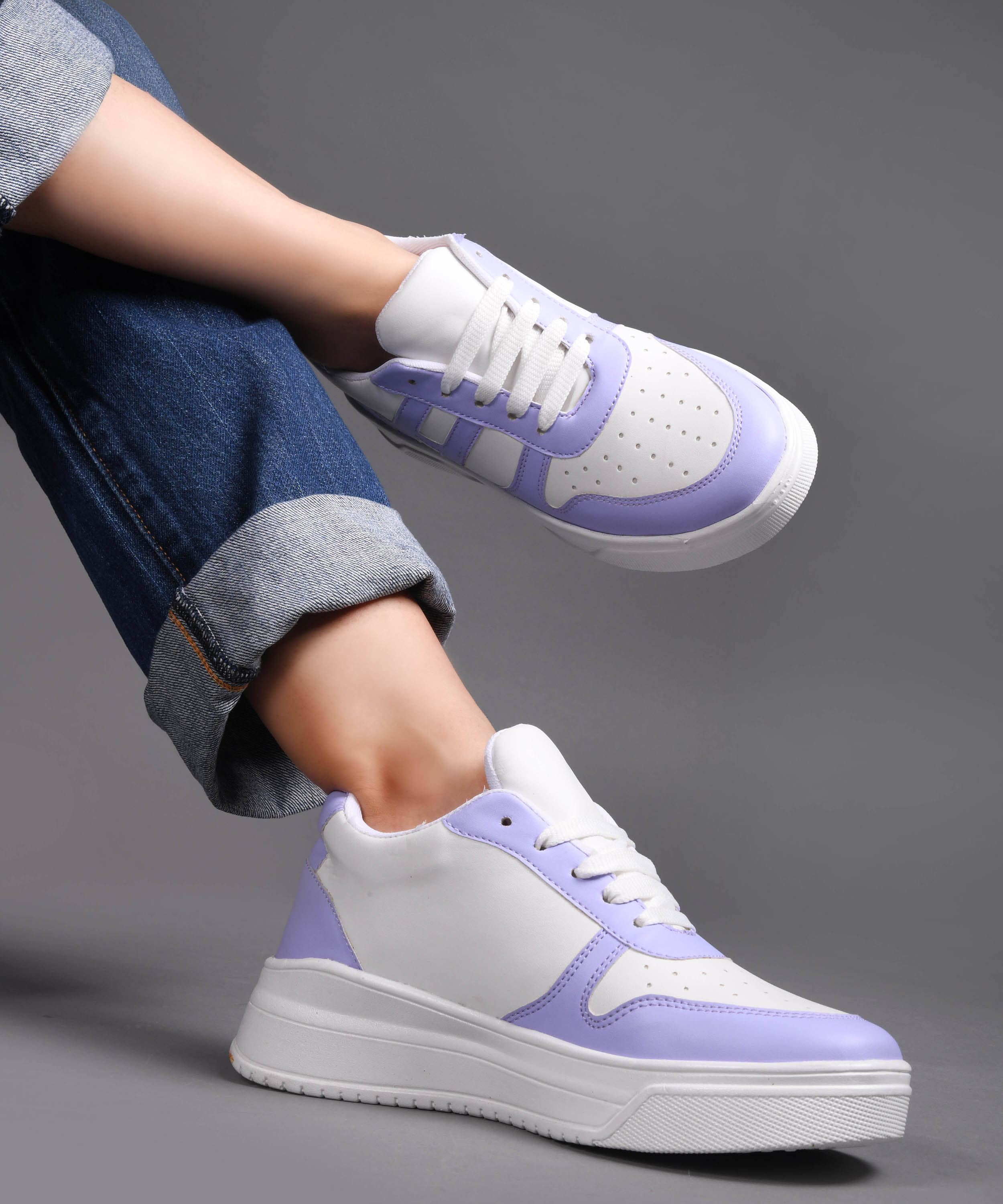     			JM Looks Purple Women's Sneakers