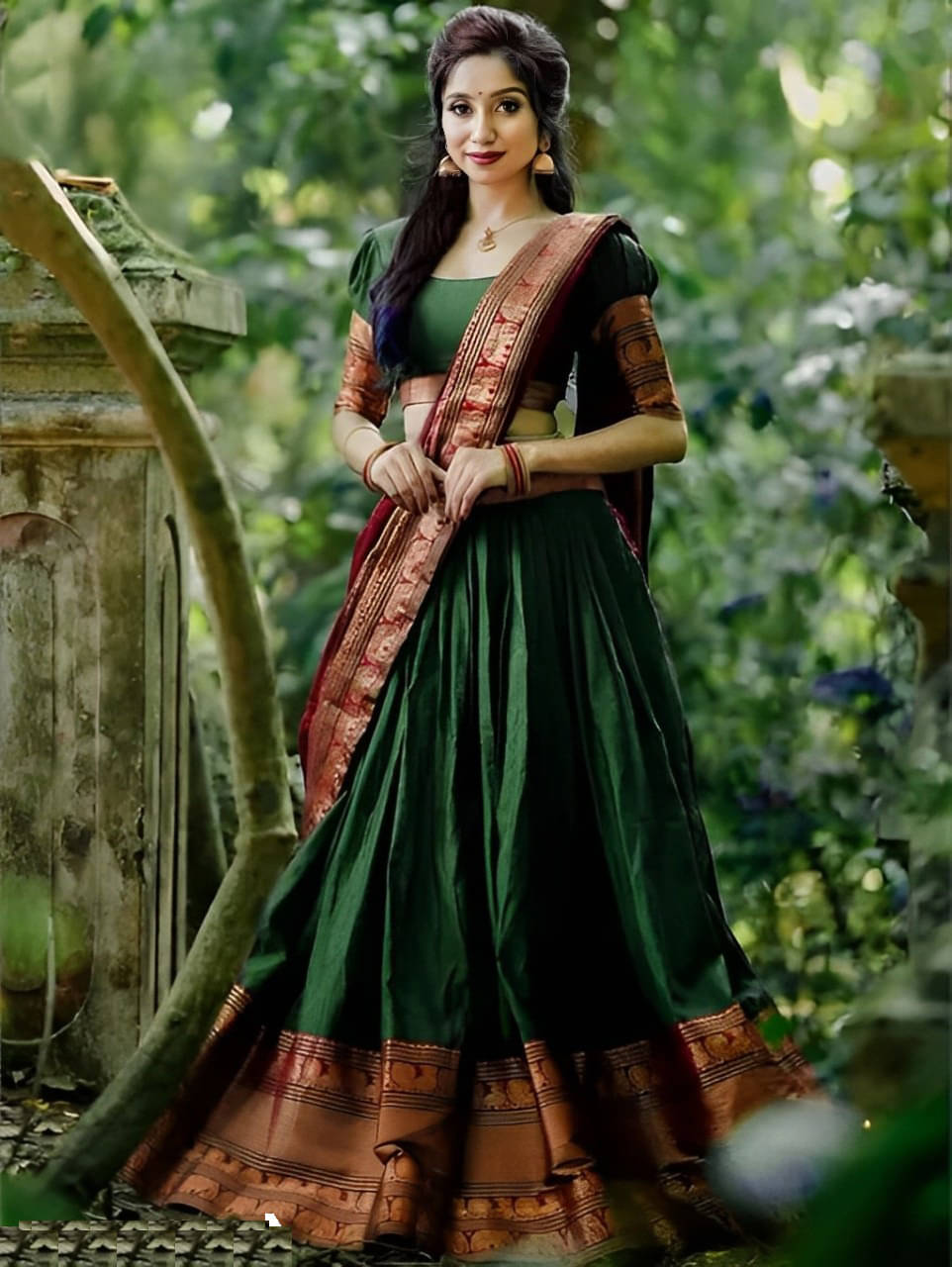     			JULEE Art Silk Solid Paithani Sarees With Unstitched Blouse Piece ( Green )