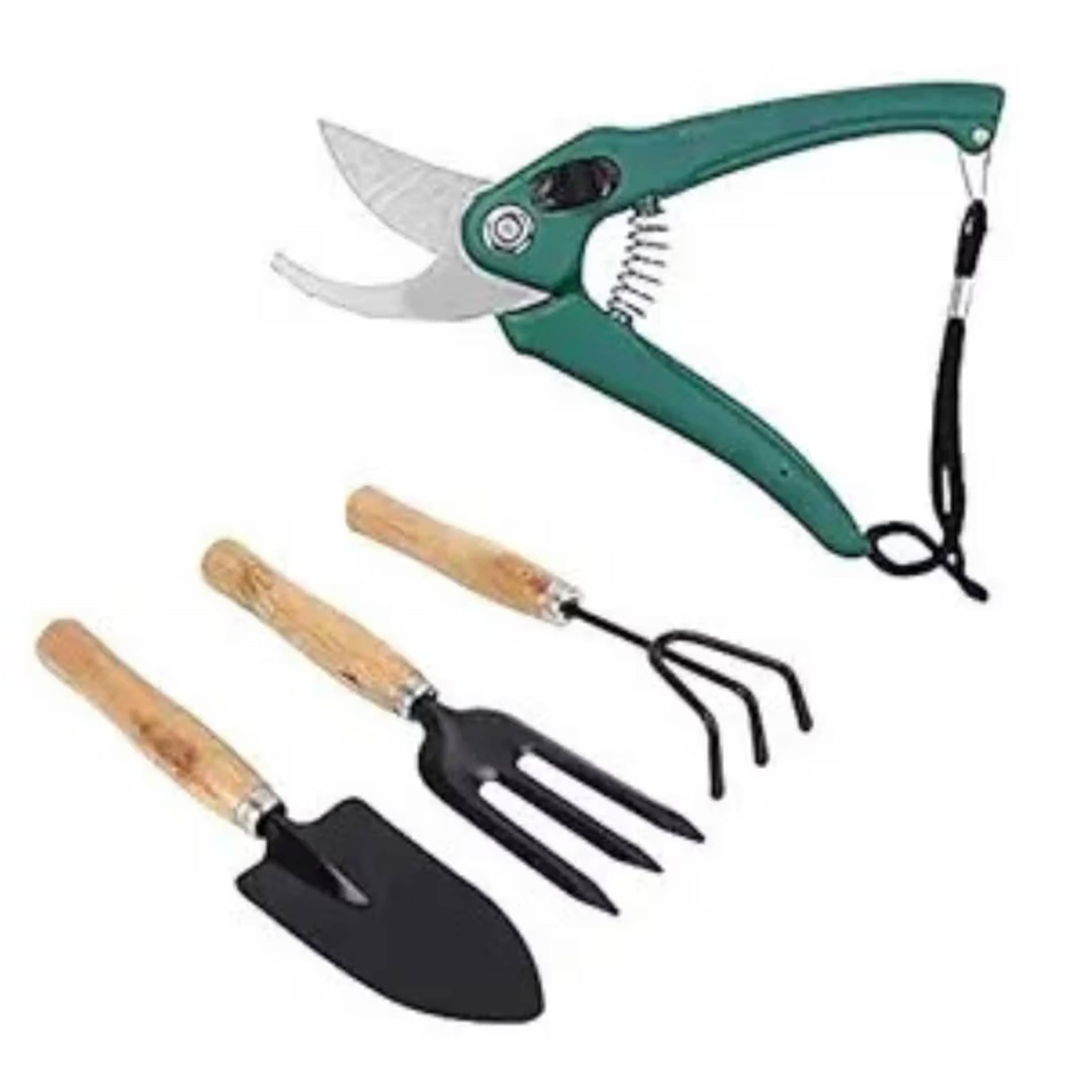 Kadio Garden Tool Set (Set of 4) – Garden Fork, Plant Cutter, Small Trowel & Hand Cultivator – Durable Metal Tools for Home & Outdoor Gardening Kadio Garden Tool Set (Set of 4) – Garden Fork, Plant Cutter, Small Trowel & Hand Cultivator – Durable Metal Tools for Home & Outdoor Gardening